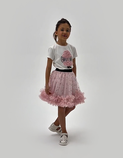 Нарядная футболка для девочки