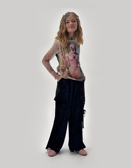 Лонг из сетки для девочки