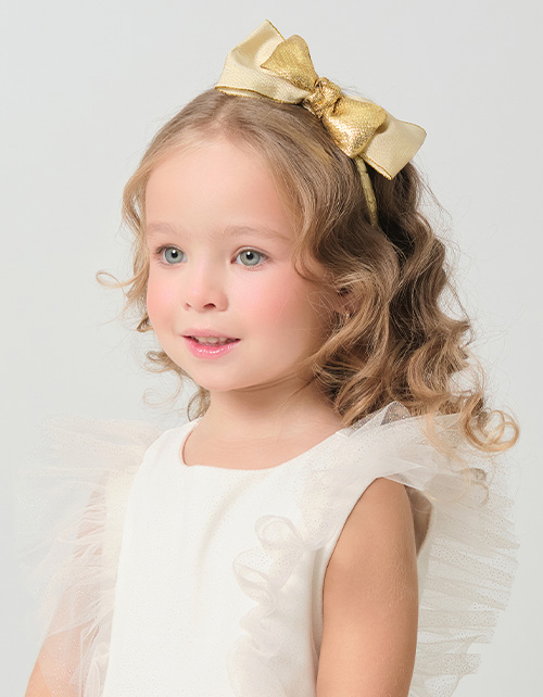 Ободок с золотым бантом