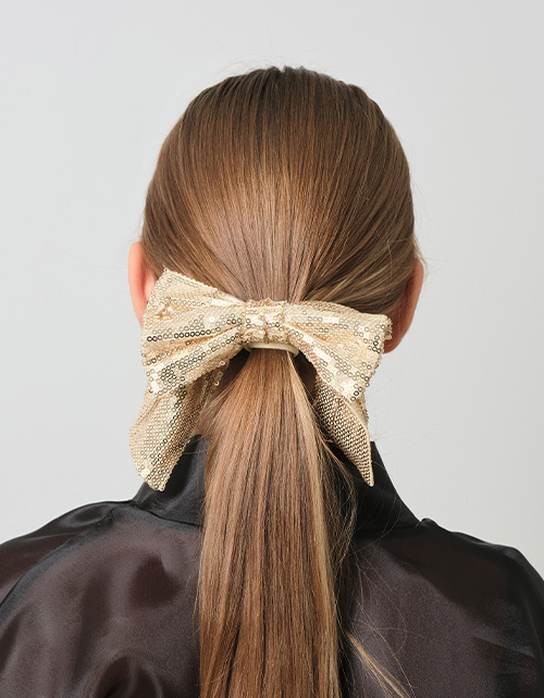 Резинка-бант с пайетками