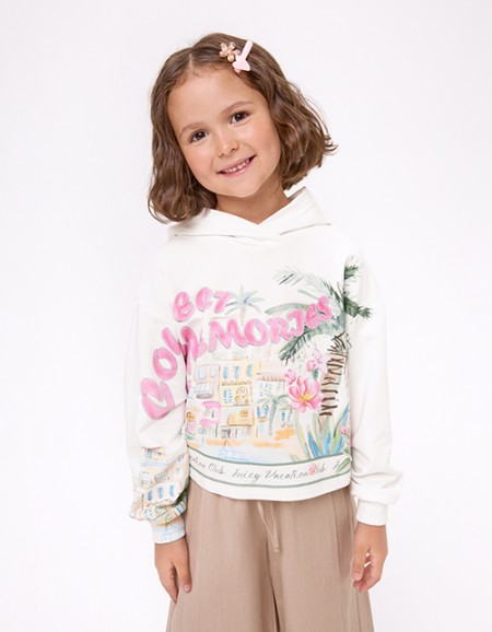 Укороченное худи для девочки