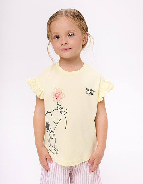 Светло-жёлтая футболка для девочки Светло-жёлтая футболка для девочки