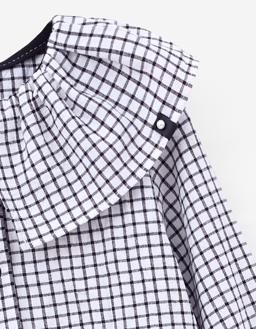 Блузка в клетку для девочки