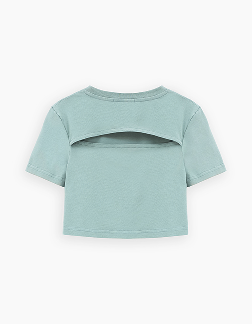 Мятный укороченный топ для девочки