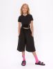 Чёрные удлинённые бермуды для девочки