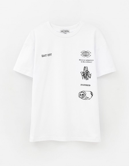 Белая футболка для мальчика