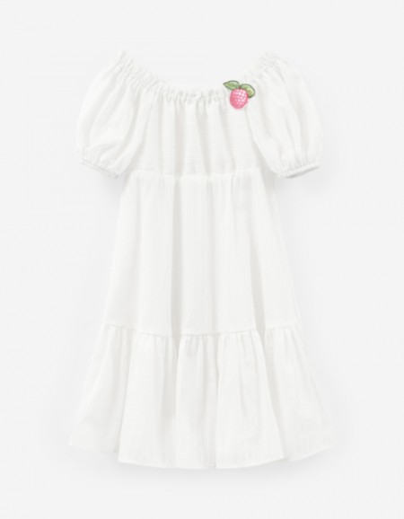 Молочное платье для девочки