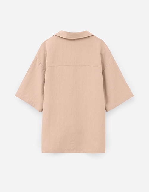 Льняная рубашка с коротким рукавом для мальчика Льняная рубашка с коротким рукавом для мальчика