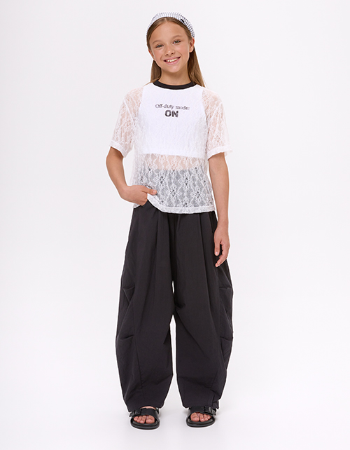 Кружевная футболка для девочки