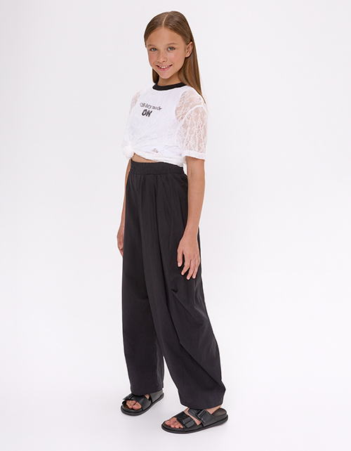 Кружевная футболка для девочки