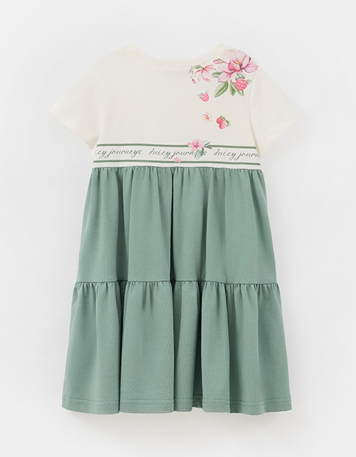 Платье с каскадной юбкой для девочки