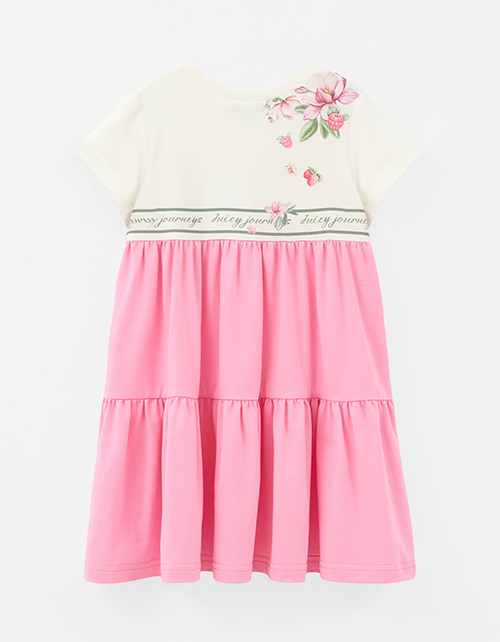 Яркое платье с каскадной юбкой для девочки