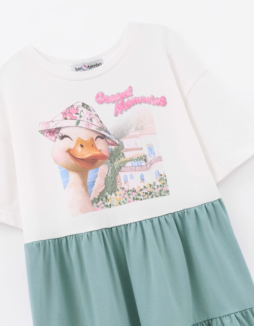 Платье с каскадной юбкой для девочки