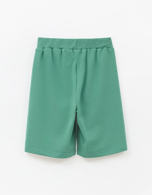 Тёмно-зелёные шорты-бермуды для мальчика