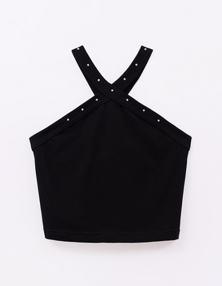 Чёрный топ для девочки