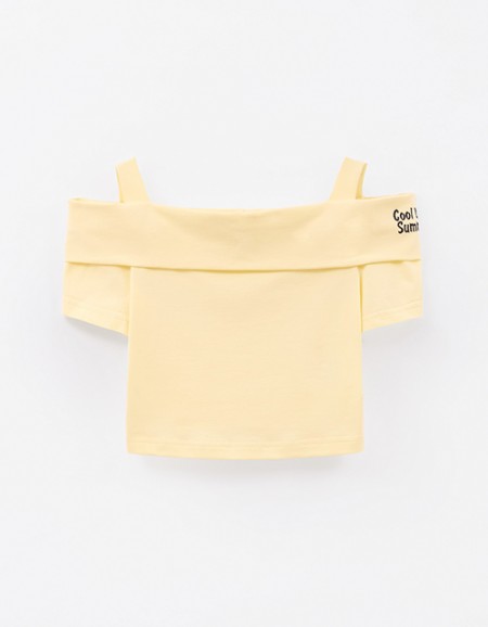 Светло-жёлтый топ для девочки