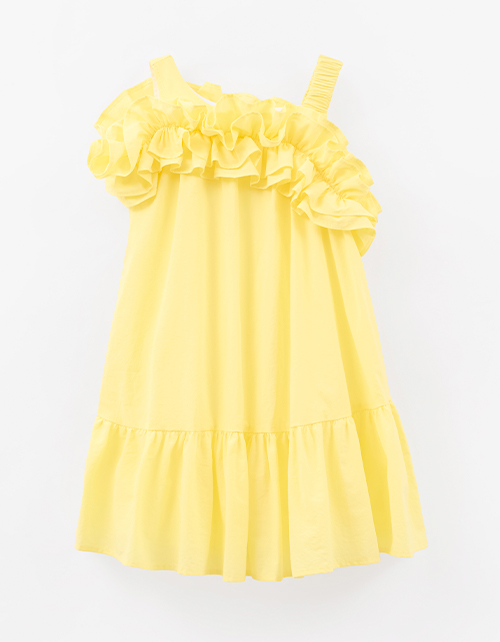 Летнее платье в светло-жёлтом оттенке для девочки