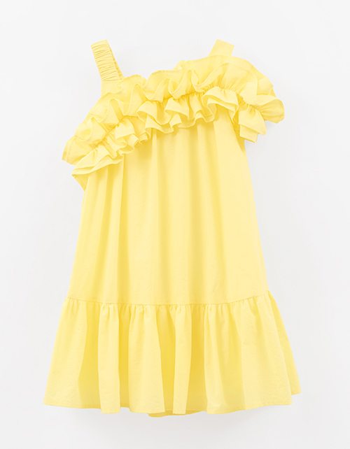 Летнее платье в светло-жёлтом оттенке для девочки