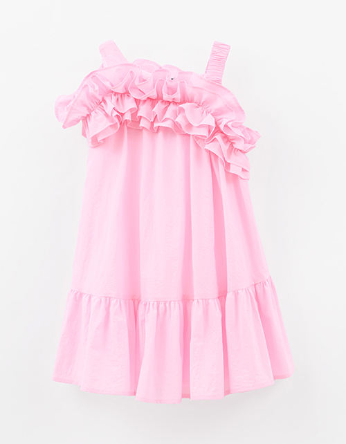 Летнее платье в светло-розовом оттенке для девочки