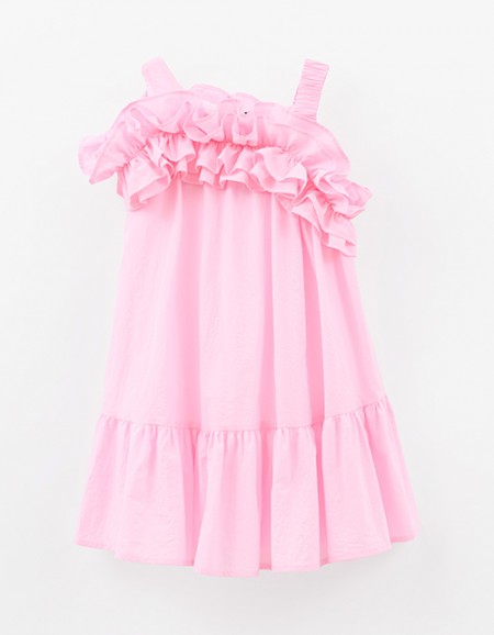 Летнее платье в светло-розовом оттенке для девочки