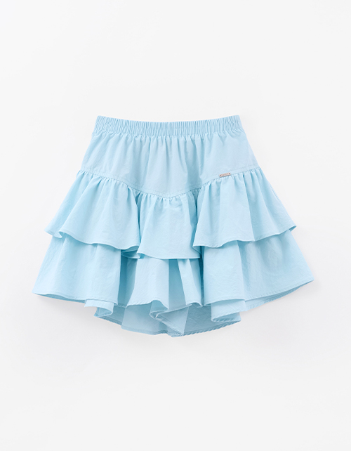 Светло-бирюзовая юбка-шорты для девочки