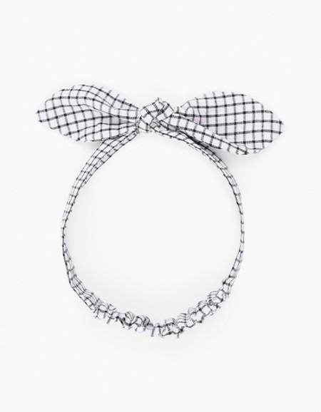 Повязка в клетку для девочки