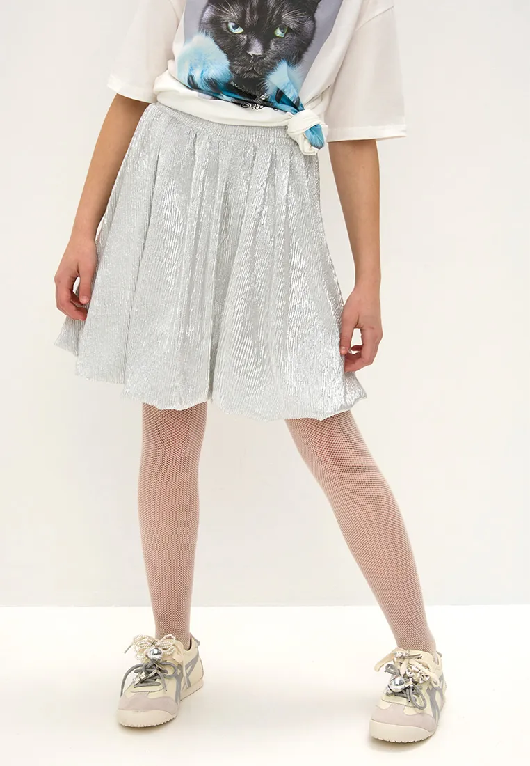Серебристая юбка для девочки 262229 в России -3