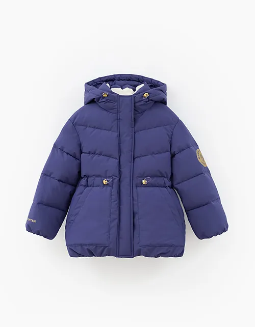 Тёмно-синяя зимняя куртка для девочки 253304 в России -2