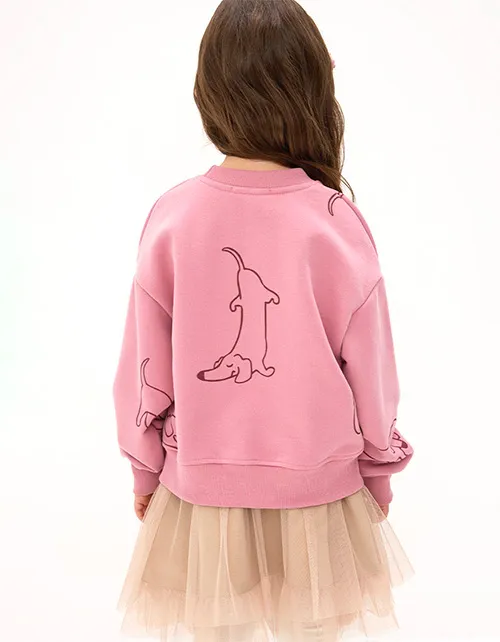 Розовый свитшот для девочки 262075 в России -4