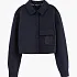 Укороченный тёмно-синий жакет для девочки