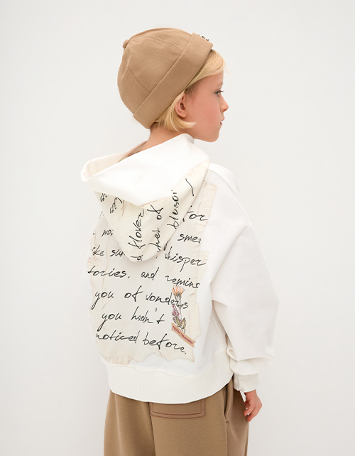 Молочное худи для девочки 262048 в России